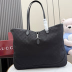 Gucci tote bag in dark gray with structured base and dual top handles