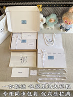 Prada pants gift box set with tissue paper and small accessory bags