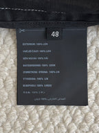Prada black pants size 48 tag with fabric and care information