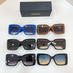 Versace glasses set of six pairs, blue, brown, black, and tan frames with gold emblems