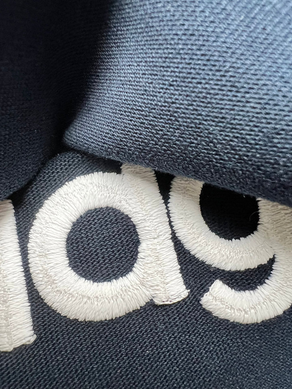 Balenciaga short sleeve T-shirt close-up of white logo lettering