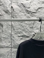 Balenciaga T-shirt dark navy on hanger, front upper view
