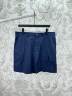 Dior blue short pants with button fly and cargo side pockets