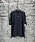 Balenciaga dark navy T-shirt, short sleeves, small chest logo