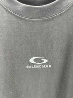 Balenciaga dark navy T-shirt logo detail