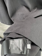 Balenciaga T-shirt fabric and care label near collar seam