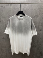 Light gray short-sleeve T-shirt with crew neck and small chest logo embroidery