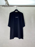 Balenciaga short-sleeve T-shirt, dark navy, crew neck with small chest logo