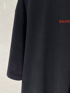 Balenciaga dark T-shirt sleeve and side hem seam