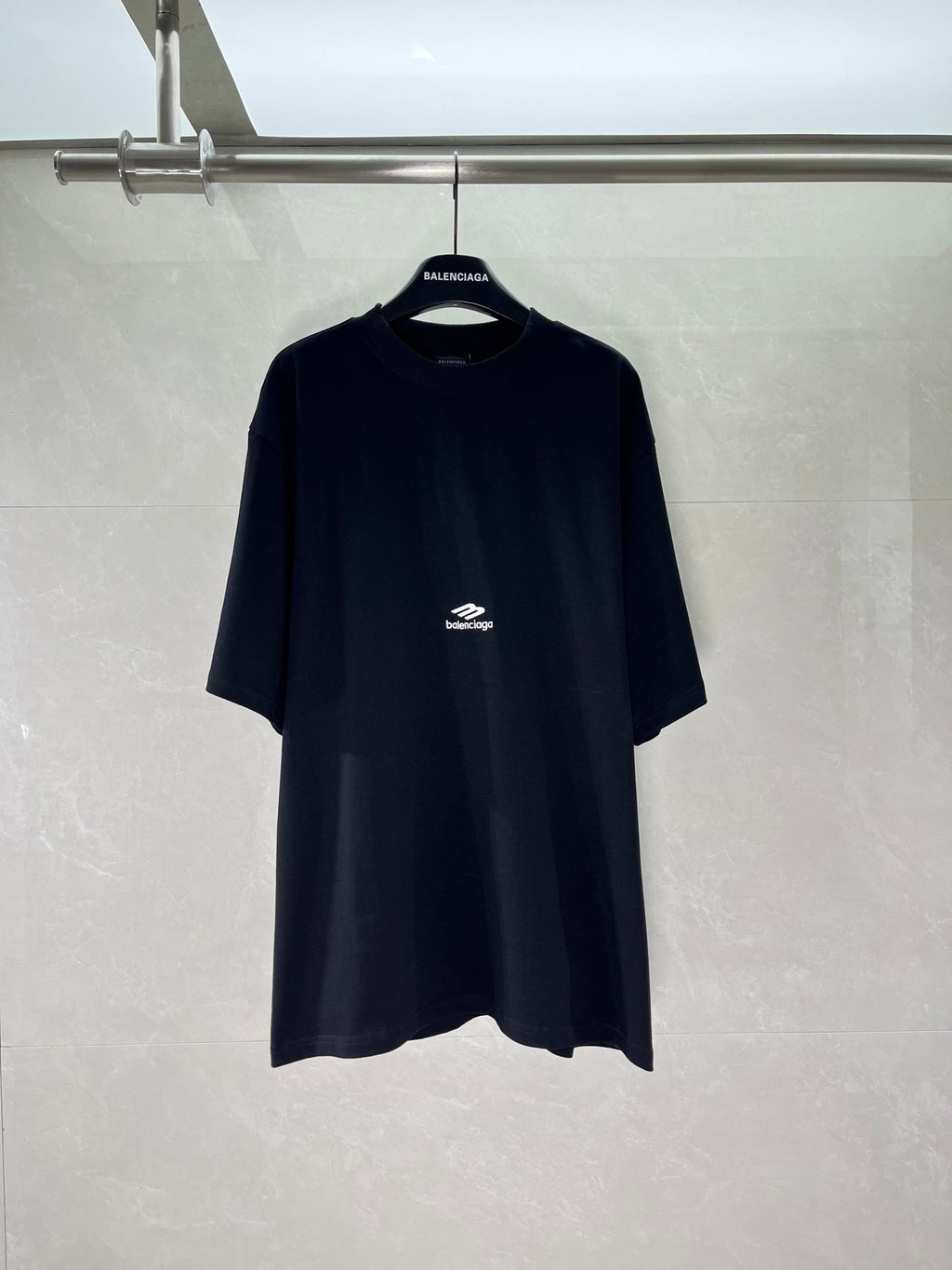 Black Balenciaga T-shirt with small chest logo