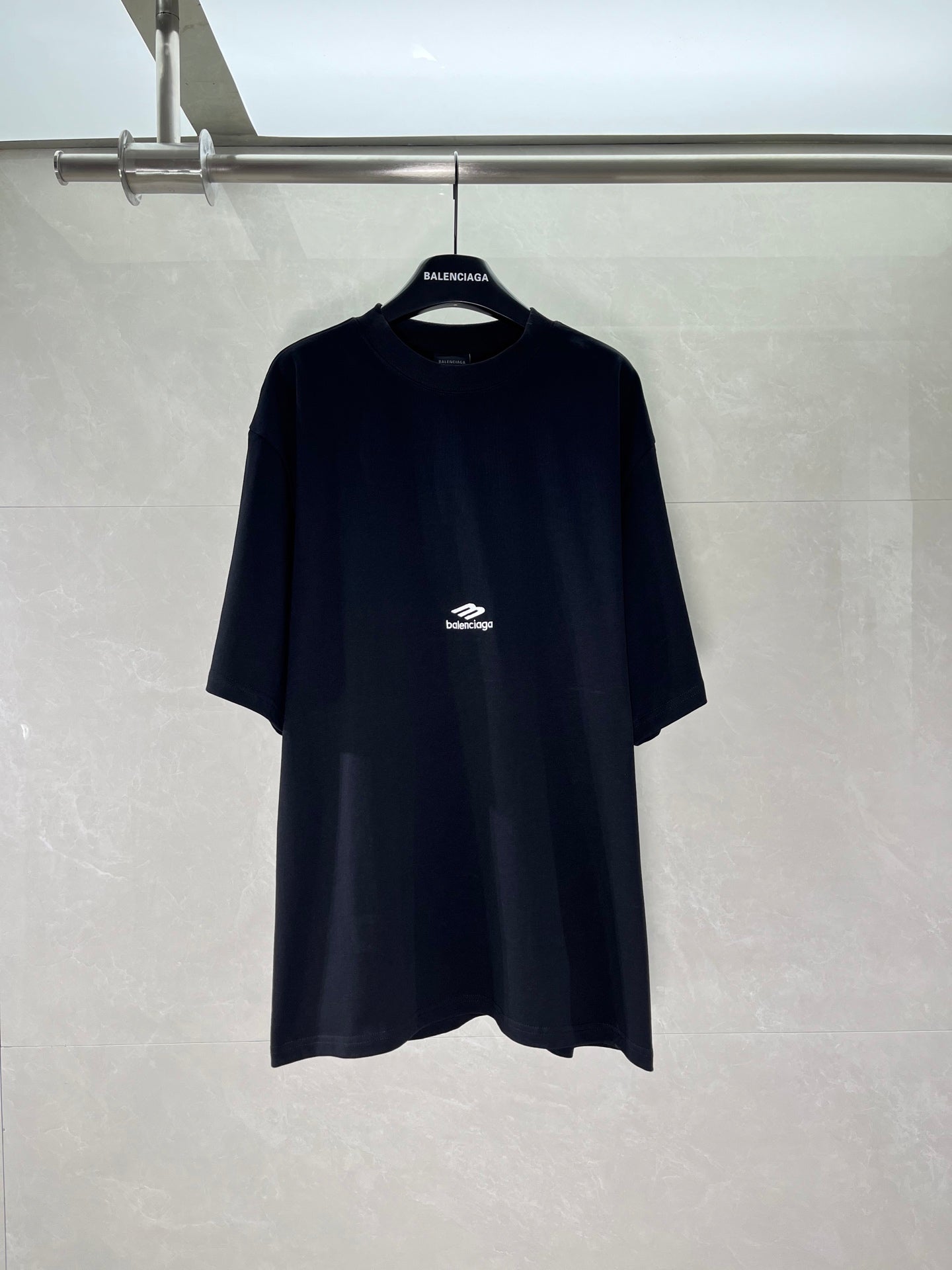Black Balenciaga T-shirt with small chest logo