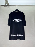 Black Balenciaga T-shirt with large back logo print