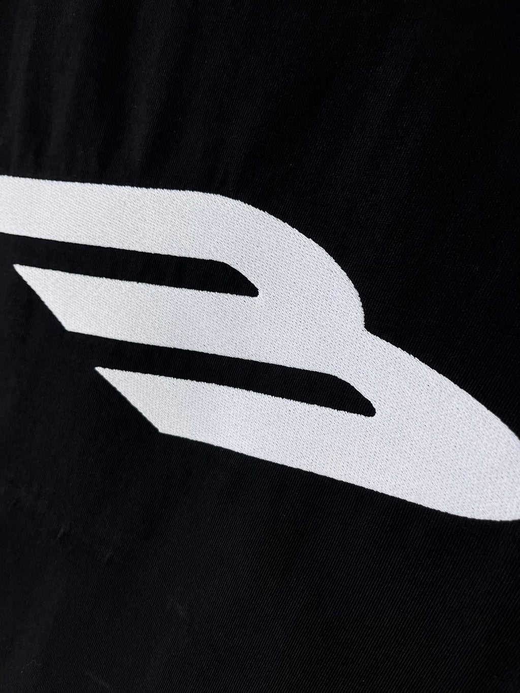 Black Balenciaga T-shirt logo print close-up