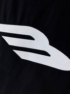 Black Balenciaga T-shirt logo print close-up