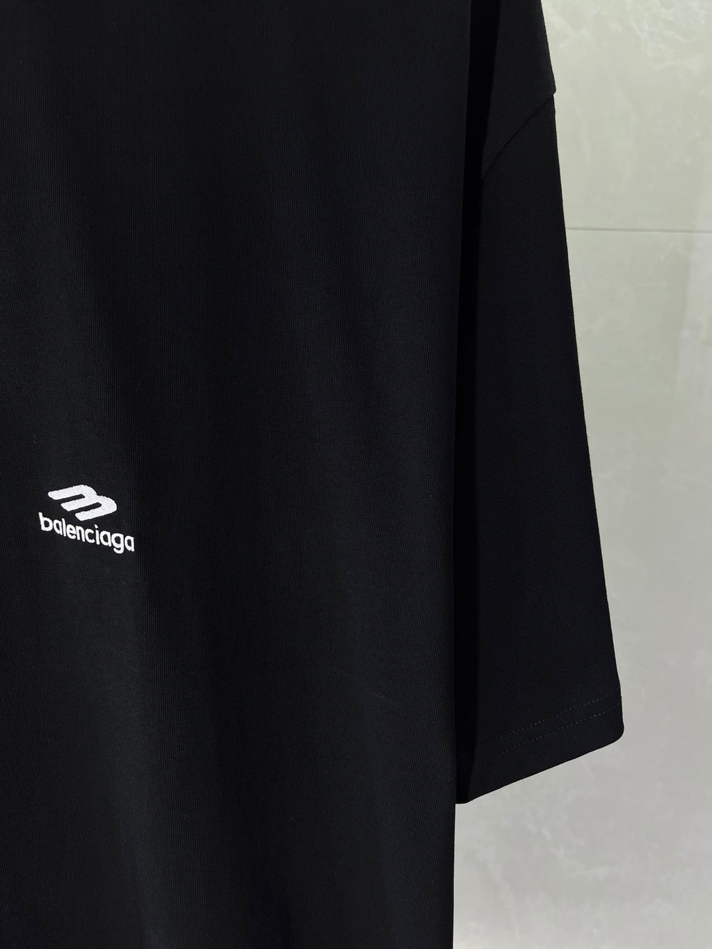 Black Balenciaga T-shirt back side with small logo print