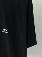 Black Balenciaga T-shirt back side with small logo print