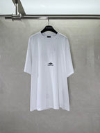 Balenciaga white T-shirt on hanger, small chest logo