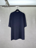 Balenciaga dark T-shirt with plain back and BALENCIAGA at neckline