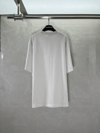 White Balenciaga short-sleeve T-shirt, plain back with crew neck