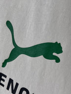 Green puma logo on white Balenciaga T-shirt