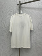 White Gucci crewneck T-shirt on hanger, plain back