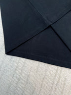 Louis Vuitton black T-shirt hem edge with double-stitch detail