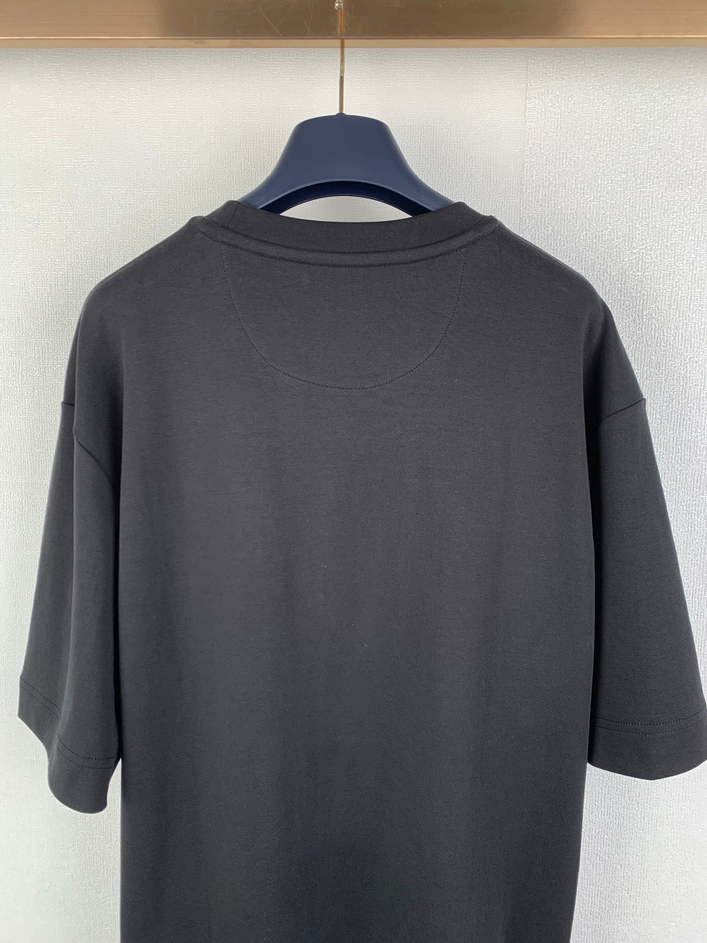 Dark FENDI T-shirt back view with crew neckline and short sleeves