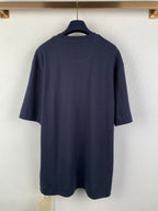 Fendi dark blue short-sleeve T-shirt, crewneck, plain back view
