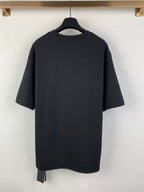 Black Fendi short-sleeve T-shirt with crew neck and straight hem