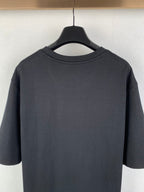 Black Fendi short-sleeve T-shirt with crew neck and plain front