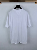 Off white crew-neck T-shirt, plain back view
