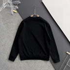 Black Gucci crewneck sweatshirt back view on hanger