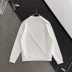 White Gucci long-sleeve sweatshirt back view with crew neck ribbing