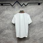 Burberry white polo shirt, back view with short sleeves
