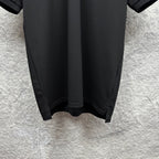 Burberry polo shirt hem and lower back, black
