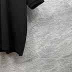 Burberry polo shirt sleeve and side, black