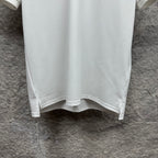 Gucci white polo shirt bottom hem with side slit detail