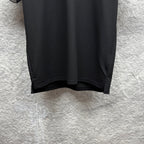 Black Gucci polo shirt curved hem