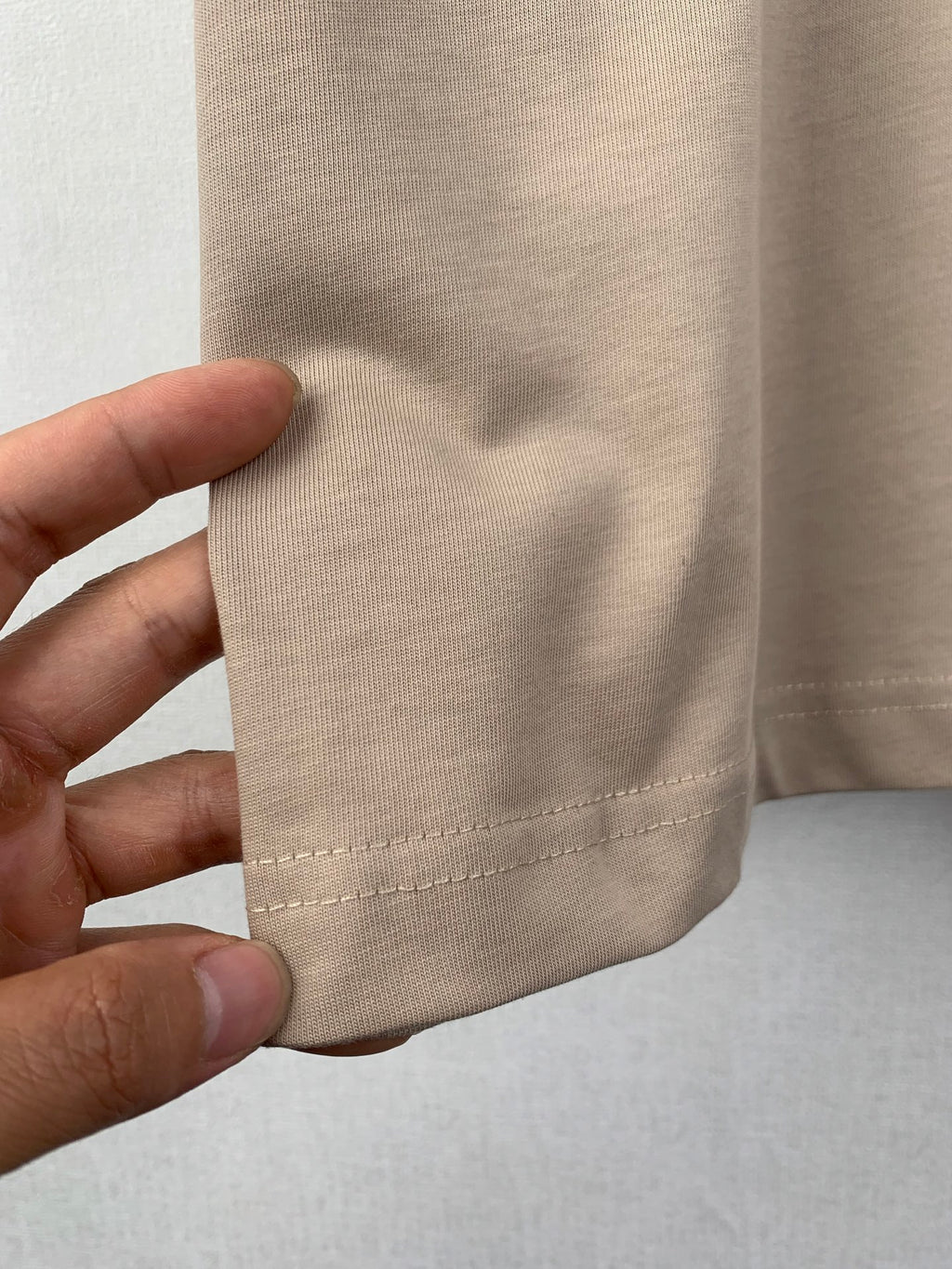 Louis Vuitton short-sleeve T-shirt, beige hem stitch detail