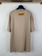 Louis Vuitton short-sleeve T-shirt, beige with back neck patch label