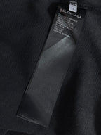 Dark T-shirt inner size and care label with BALENCIAGA branding
