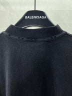 Balenciaga T-shirt ribbed crew neck and upper logo area