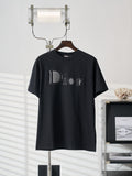 Dior short-sleeve T-shirt, black, large Dior logo on chest