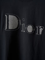 Dior short-sleeve T-shirt logo detail, black with Dior lettering