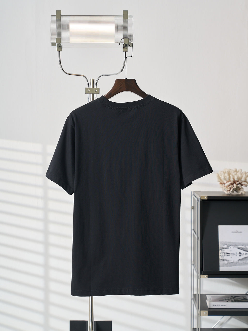 Dior short-sleeve T-shirt, black, plain back view