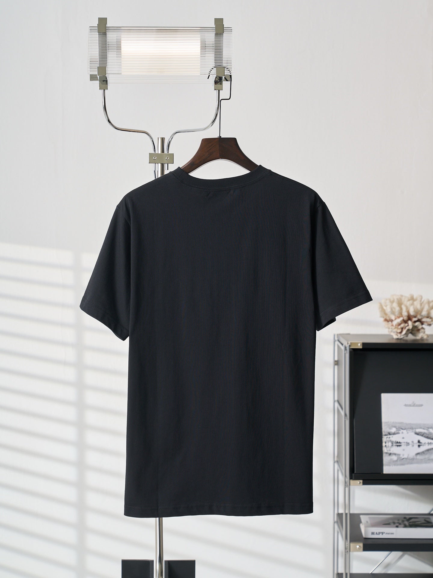 Dior short-sleeve T-shirt, black, plain back view