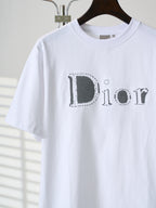 White Dior T-shirt with large Dior logo print