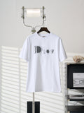 White Dior logo T-shirt on hanger