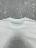 White short-sleeve T-shirt back neckline, plain