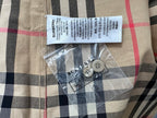 Burberry plaid shirt with interior label and spare button set in plastic